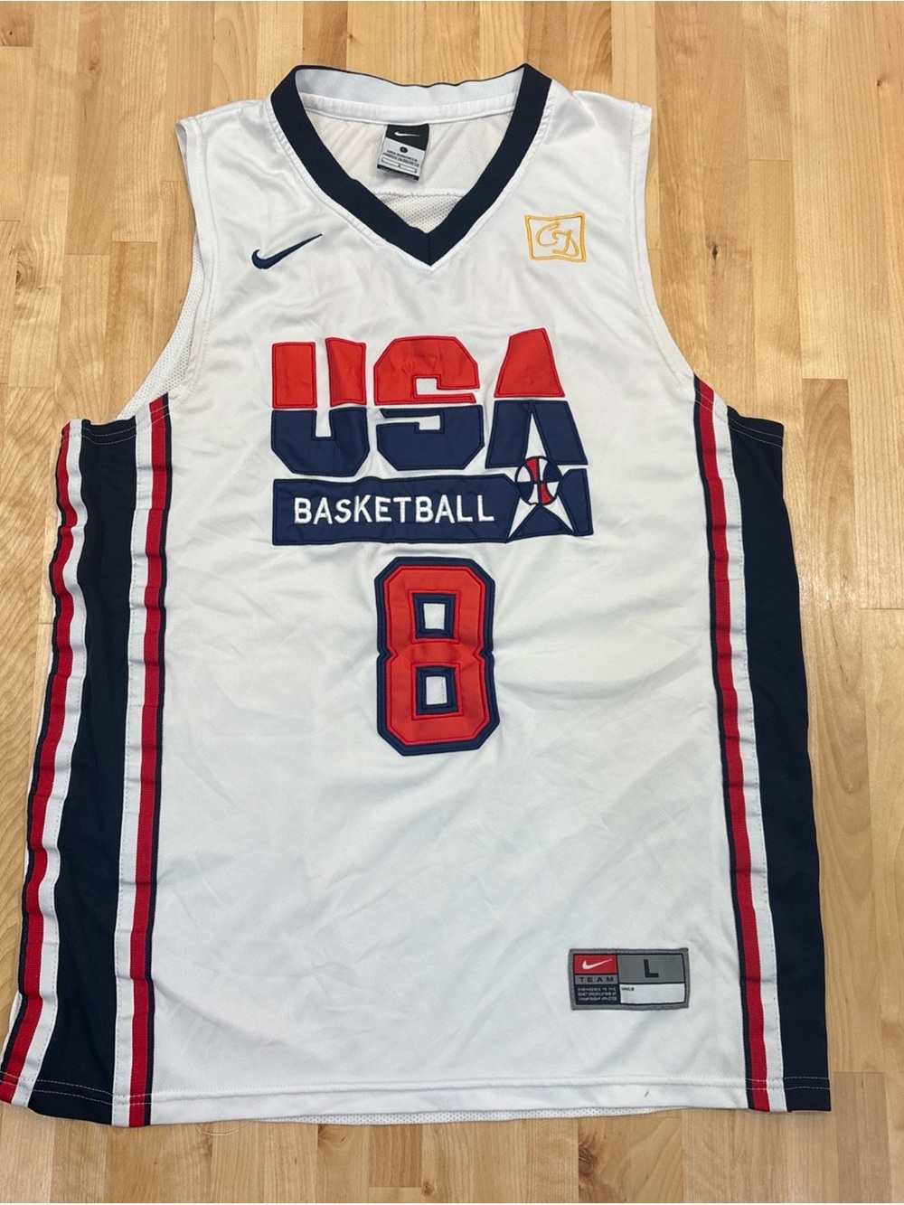 VTG Scottie Pippen #8 1992 Dream Team USA Basketball SEWN CD Jersey SZ L - Cool